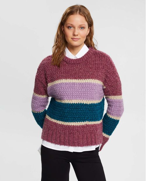 Buzo con bloques de color para mujer