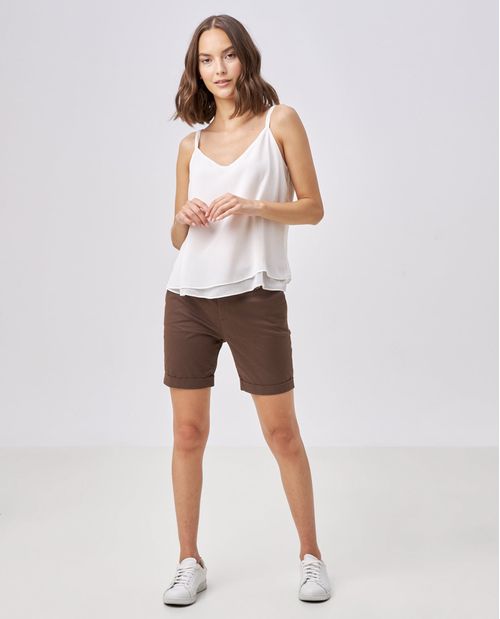 Camisa para mujer blanca fluida esencial