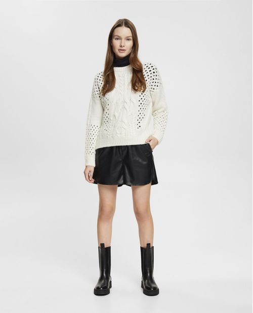 Buzo con diseño trenzado para mujer
