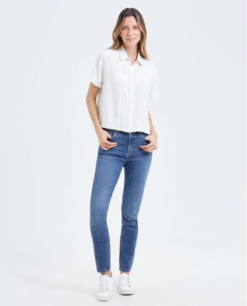 Jean Skinny de tiro alto para mujer