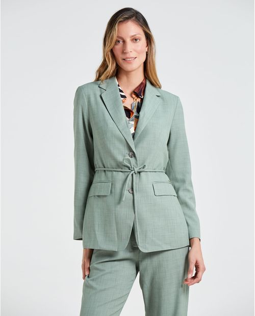 Blazer con bolsillos de tapa para mujer