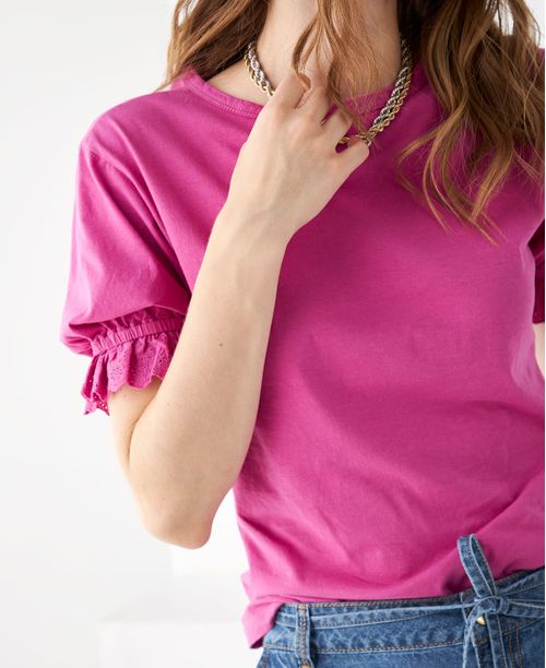 Camiseta básica cuello redondo para mujer
