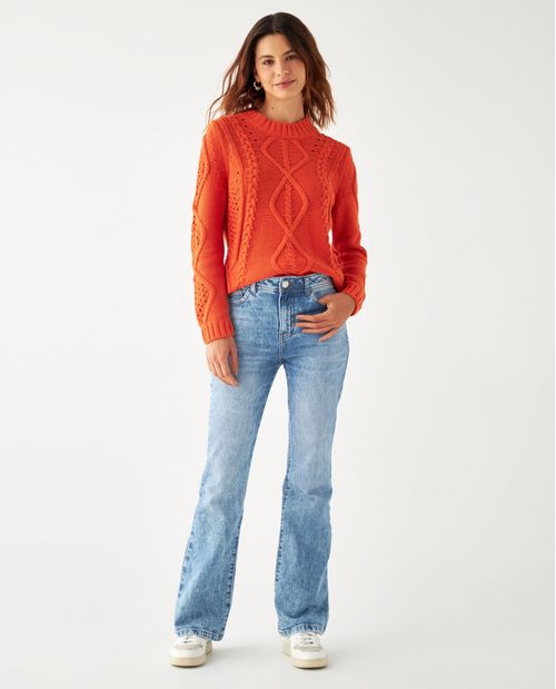 Jean Boot Cut lavado claro para mujer