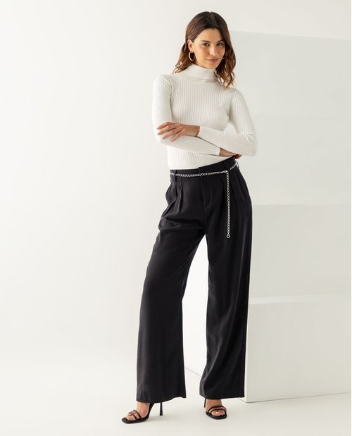 Pantalón con bolsillos laterales para mujer