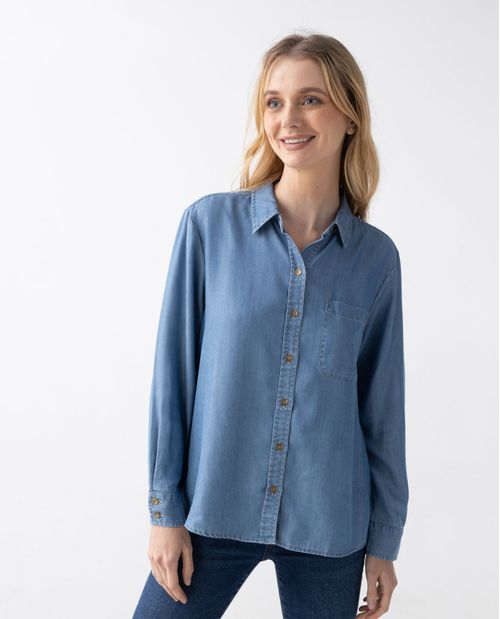 Camisa en denim para mujer