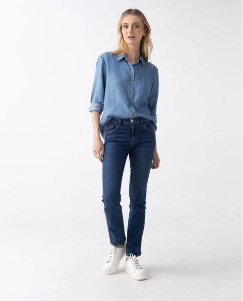Camisa en denim para mujer