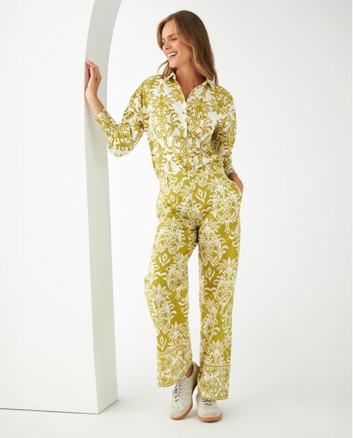 Pantalón amplio estampado para mujer