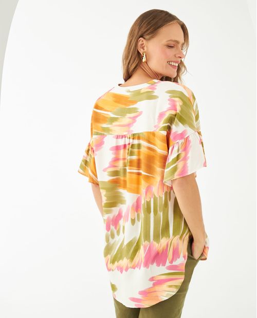 Camisa cuello neru para mujer