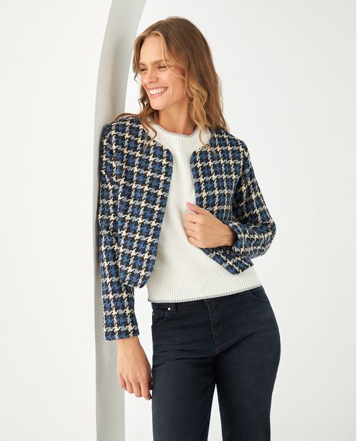 Blazer con toques de brillo para mujer