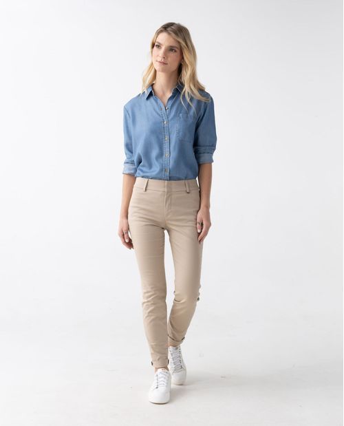 Pantalón para mujer estilo chino Skinnny