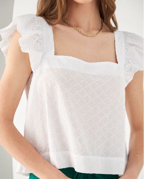 Camisa manga sisa con bolero para mujer