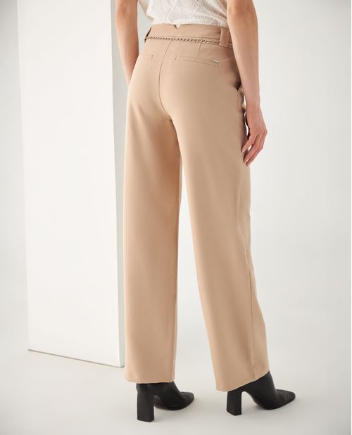 Pantalón de tela fluida para mujer