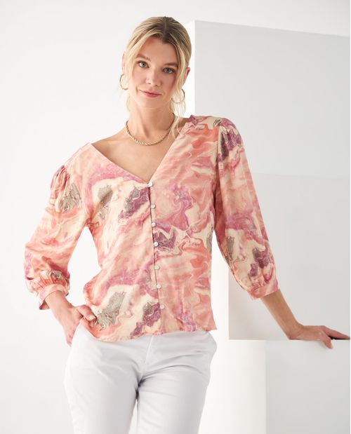 Camisa manga 3/4 para mujer