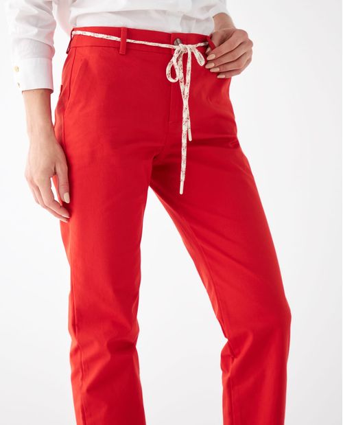 Pantalón con cinturón para mujer
