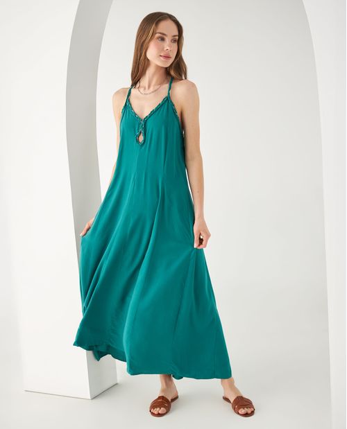 Vestido con escote V para mujer