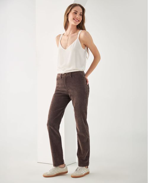 Pantalón en corduroy para mujer