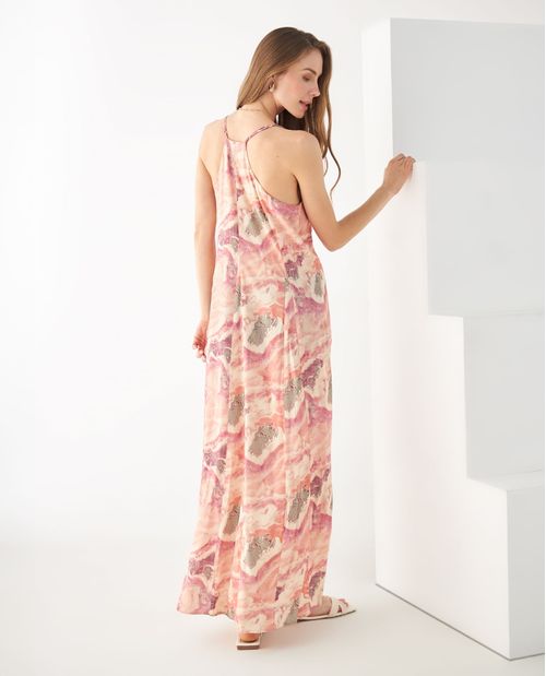 Vestido de tela fluida para mujer