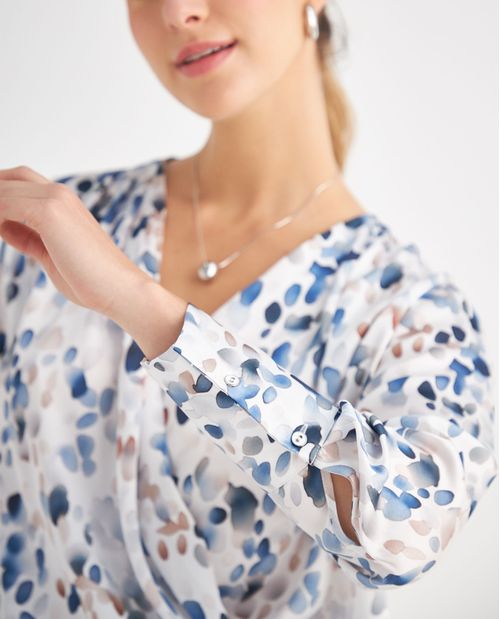 Camisa con estampado abstracto para mujer