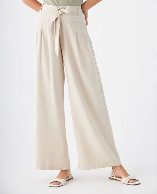 Pantalón con cinturón para mujer