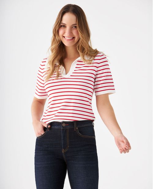 Camiseta tipo polo para mujer
