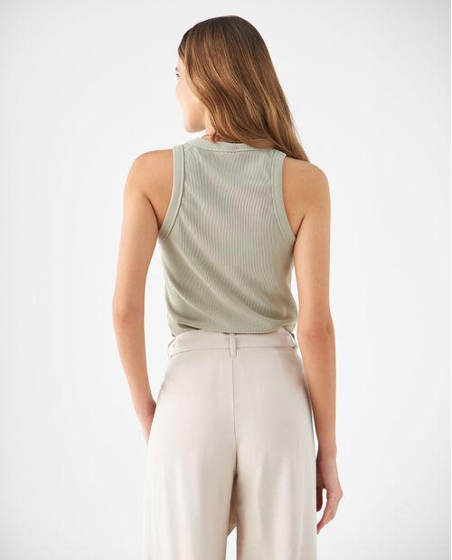 Camiseta en rib para mujer