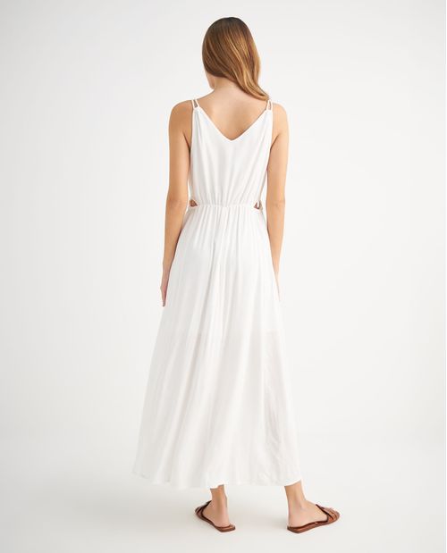 Vestido de tiras con manualidad para mujer