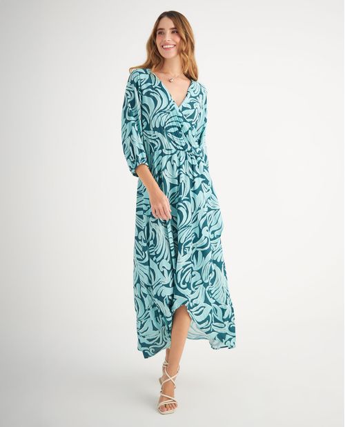Vestido con diseño cruzado en frente