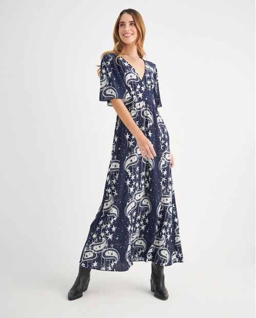 Vestido con estampado de estrellas para mujer