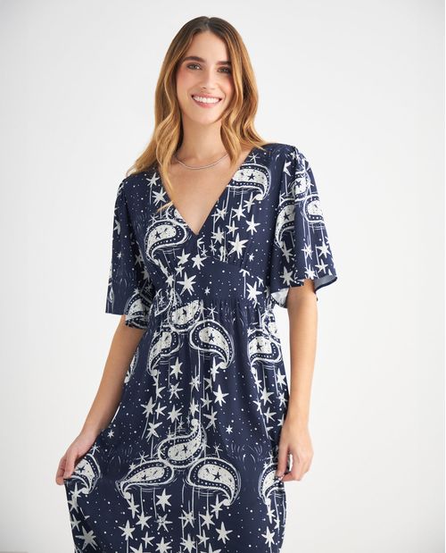 Vestido con estampado de estrellas para mujer