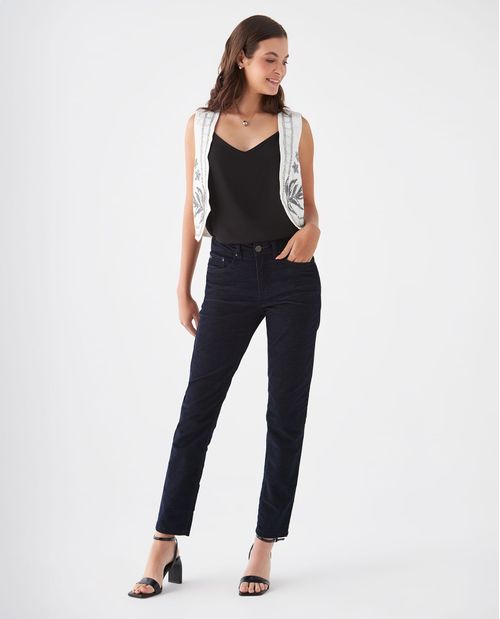 Chaleco de diseño abierto para mujer