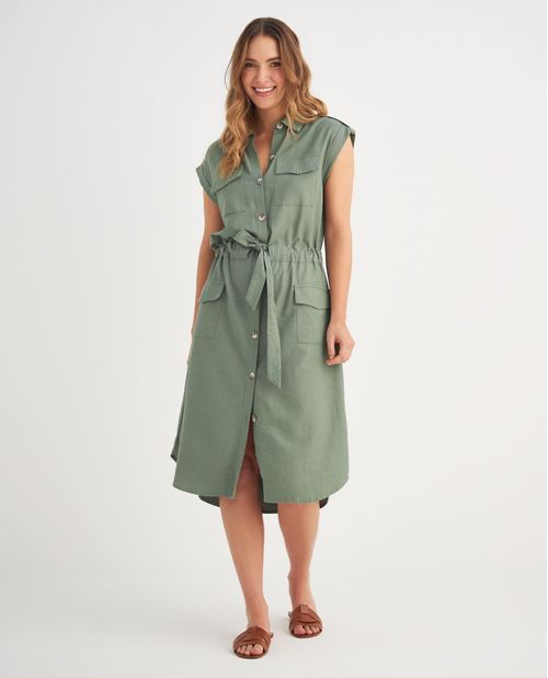 Vestido manga sisa para mujer