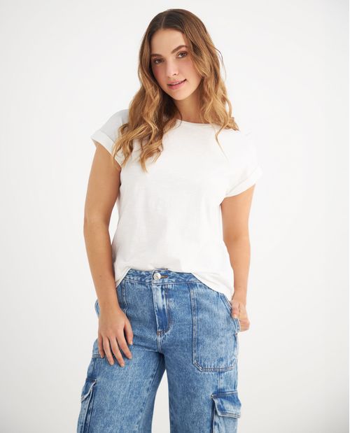 Camiseta cuello redondo para mujer