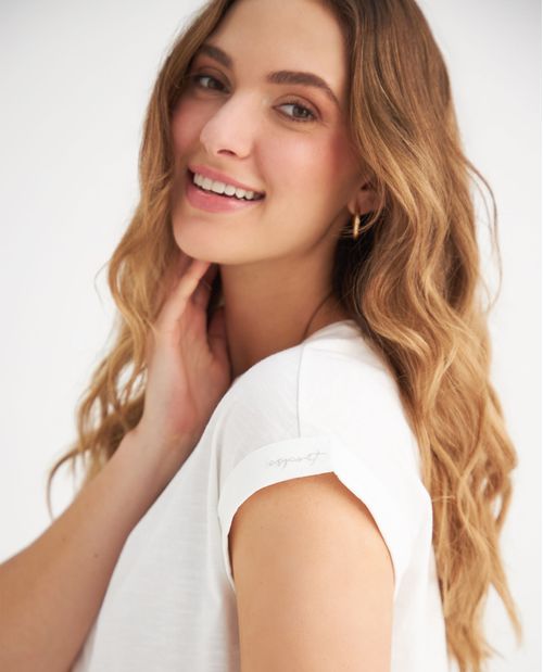 Camiseta cuello redondo para mujer