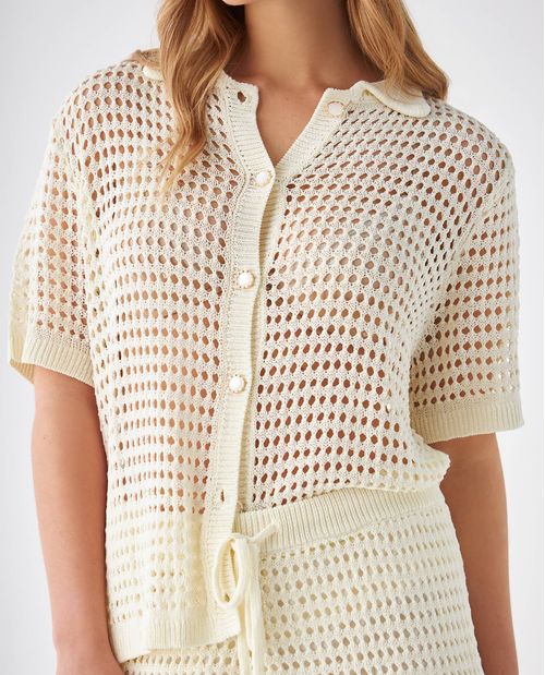 Camisa de tejido amplio para mujer