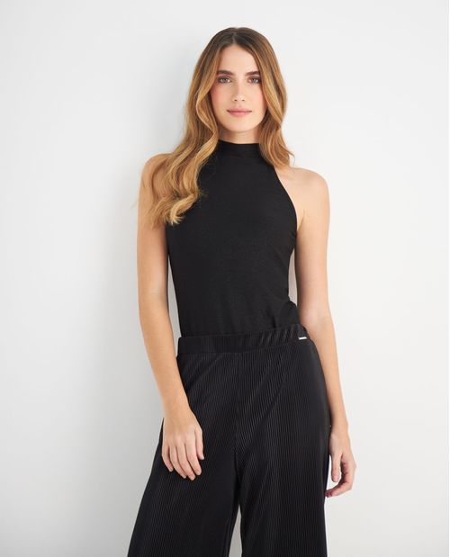 Camiseta de cuello alto para mujer