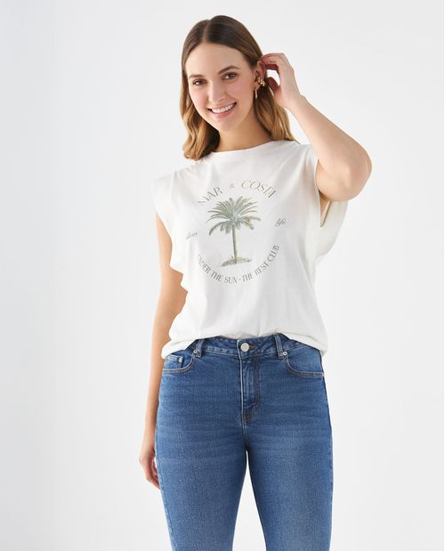 Camiseta manga corta para mujer