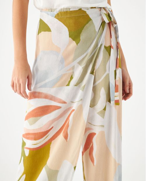 Pantalón con tapa delantera para mujer