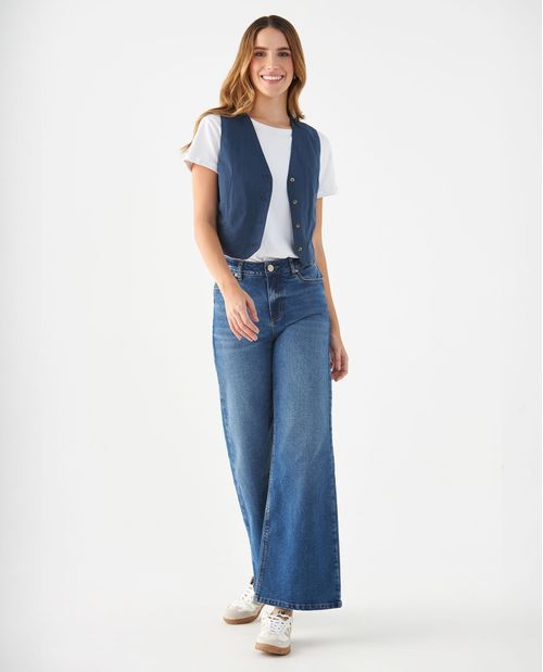 Camisa con escote en V para mujer