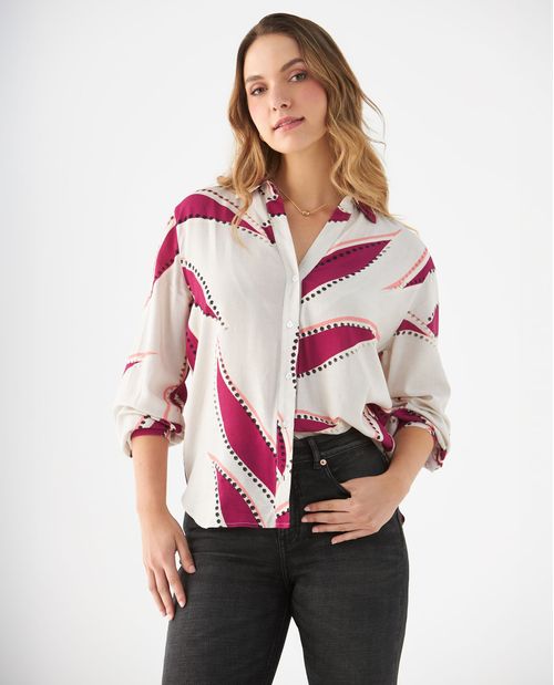 Veste esprit blazer boutonnée beige femme