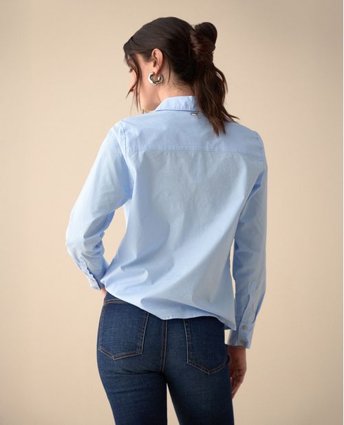 Camisa de diseño abierto para mujer