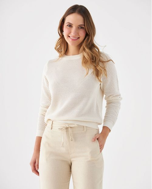 Buzo tejido cerrado para mujer