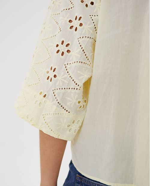Camisa manga 3/4 amplia para mujer