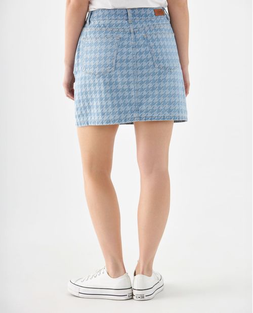 Falda con diseño gallineto para mujer