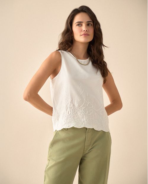 ESPRIT 033ee1k316 Camiseta, Blanco Crudo, XS Para Mujer