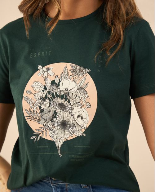 Camiseta estampada manga corta para mujer