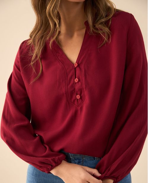 Camisa de manga larga para mujer
