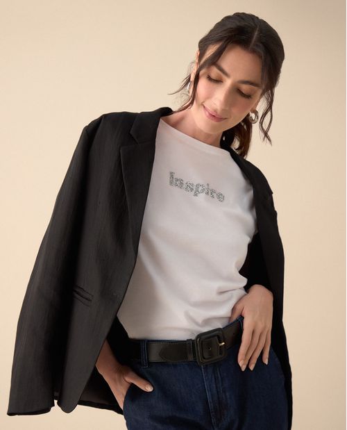 Camiseta manga corta rodada para mujer