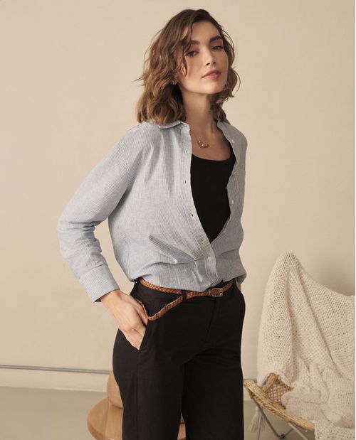 Camisa a rayas para mujer