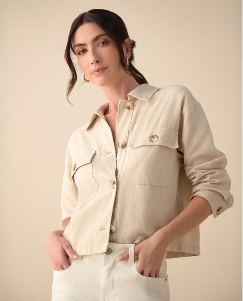 Chaqueta de diseño abierto para mujer