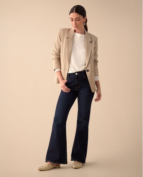 Blazer elegante de cuello solapa para mujer